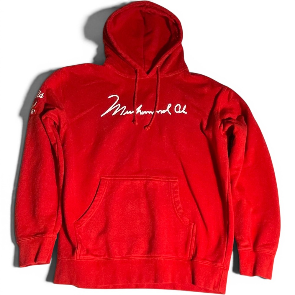 Rudis Muhammad Ali The Greatest Signature Hoodie Red Mens Medium Boxing hoodie